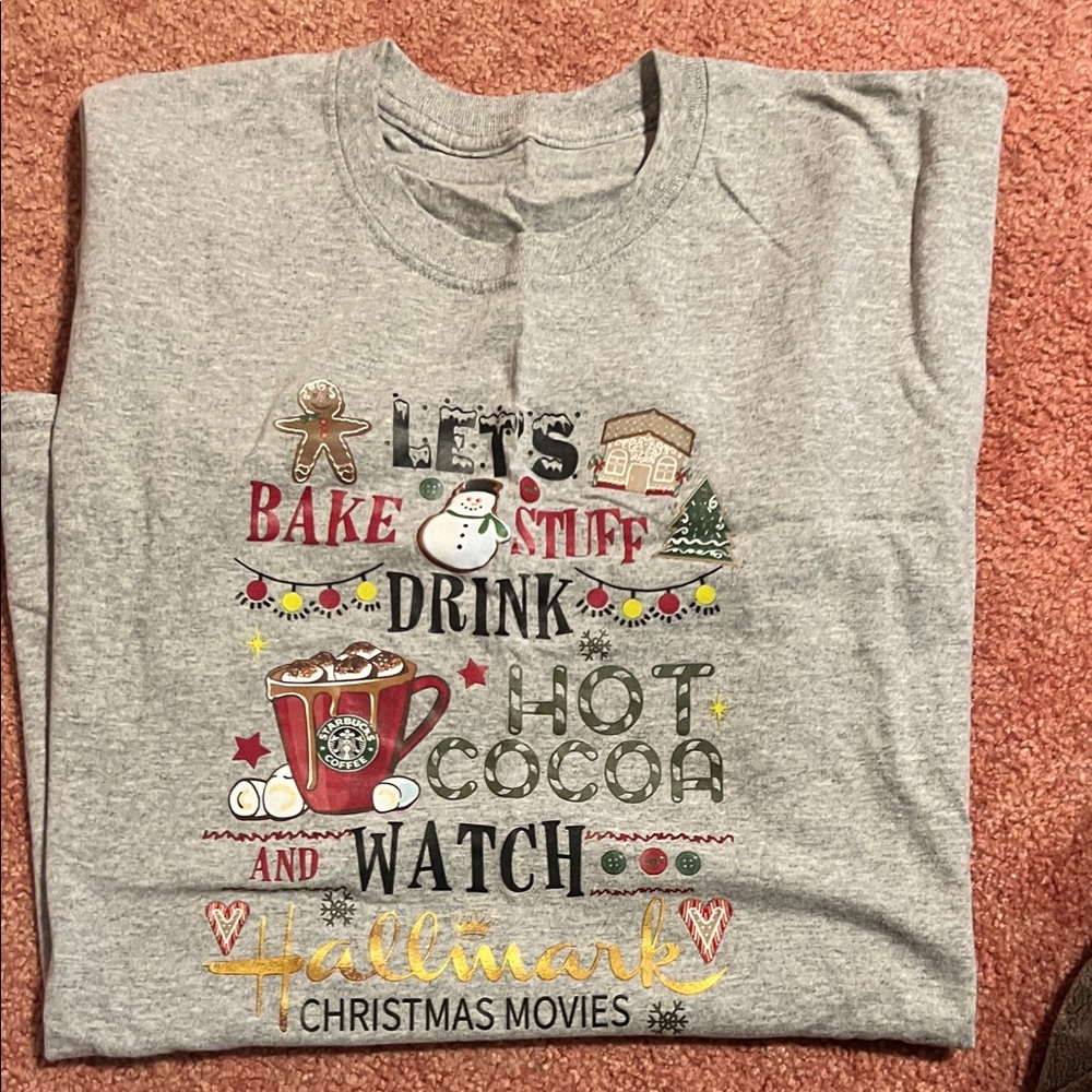 Gray Christmas Graphic Sweatshirt